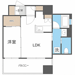 エンクレスト博多THETIME 1LDKの間取図画像