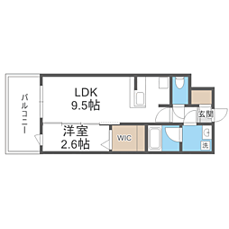 エンクレスト博多LEGEND 1LDKの間取図画像