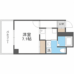ルピナス高砂 1Kの間取図画像