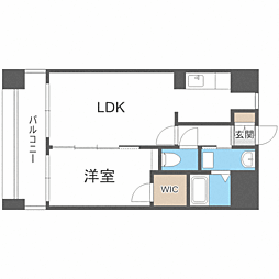 セゾン・ドール貝塚 1LDKの間取図画像