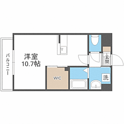 LIBTH博多駅南 ワンルームの間取図画像