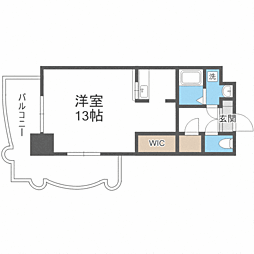 ロイヤル博多駅前 ワンルームの間取図画像