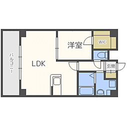 KDXレジデンス天神東2 1LDKの間取図画像