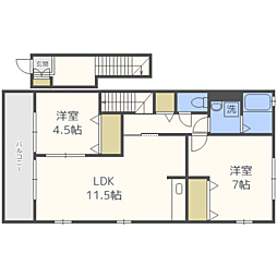 fourSeasons香椎C 2LDKの間取図画像