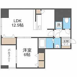 S-FORT警固タワー 1LDKの間取図画像