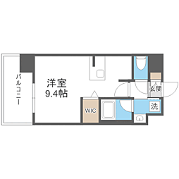 エンクレスト天神LINK ワンルームの間取図画像