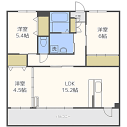 風河 3LDKの間取図画像