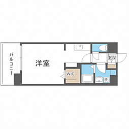 LIBTH東比恵 ワンルームの間取図画像