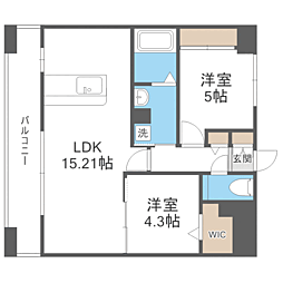KL東比恵 2LDKの間取図画像