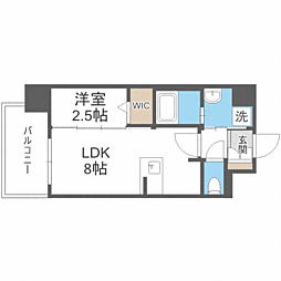 エンクレスト大手門GLOW 1LDKの間取図画像