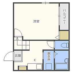 ワイマール 1Kの間取図画像