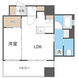 エンクレスト博多THETIME 1LDKの間取図画像