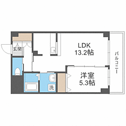 レジデンス住吉 1LDKの間取図画像