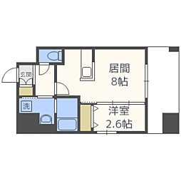 アルティザ博多駅前 1LDKの間取図画像