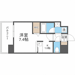 エンクレスト博多駅南FIT 1Kの間取図画像