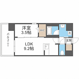 LANDICPREMIUMO115 1LDKの間取図画像