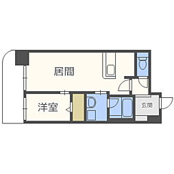 ウェルブライト博多ステーション 1LDKの間取図画像