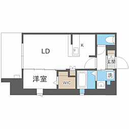 ブラン・スタイル博多314 1LDKの間取図画像