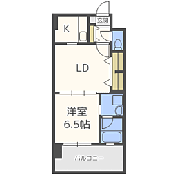 エンクレスト大手門3 2Kの間取図画像