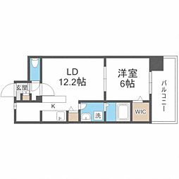 レイクレスト 1LDKの間取図画像