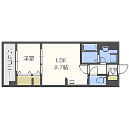 スタンドリバーしののめ 1LDKの間取図画像