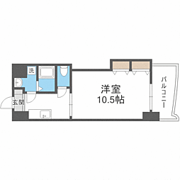 ロイヤル博多駅前 1Kの間取図画像