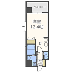 エトゥール山王公園 ワンルームの間取図画像