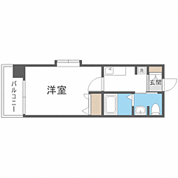 サンロージュ箱崎駅前 1Kの間取図画像