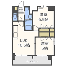 ステイツ姪浜駅前 2LDKの間取図画像