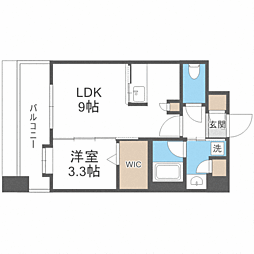 エンクレスト博多スタイル 1LDKの間取図画像