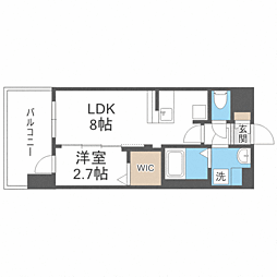 グランフォーレ千早プレミア 1LDKの間取図画像