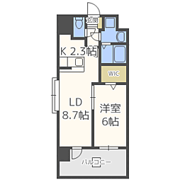 ラウレアK 1LDKの間取図画像