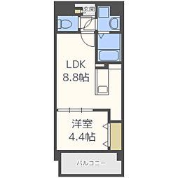 ラグリシーヌ 1LDKの間取図画像