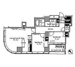 マイタワーレジデンス 2LDKの間取図画像
