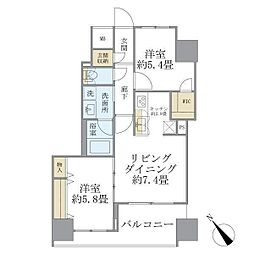 エミリブ東長崎 2LDKの間取図画像