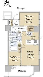 シティハウス巣鴨 1SLDKの間取図画像