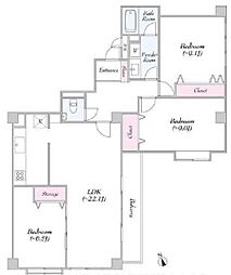 リエール市ヶ谷 3LDKの間取図画像