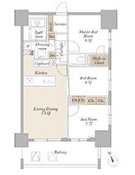 ライトテラス新宿御苑 3LDKの間取図画像