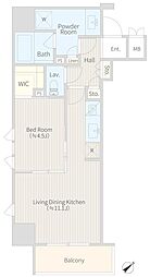 HIGHGROUND神楽坂 1LDKの間取図画像