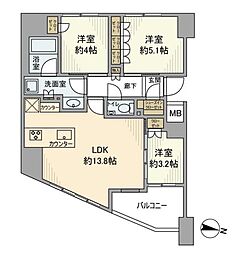 GREENPARK文京西片 3LDKの間取図画像