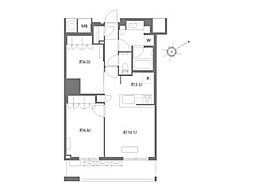 ザ・パークハウス西新宿タワー60 2LDKの間取図画像