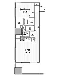 URBANFLATSIkebukuroPremium 1LDKの間取図画像