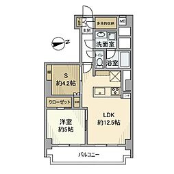 ヴィラロイヤル文京西片 1SLDKの間取図画像