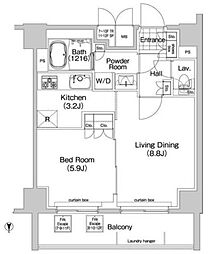 コンフォリア春日富坂 1LDKの間取図画像