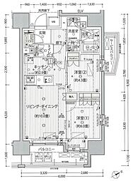 シャリエ椎名町 2LDKの間取図画像