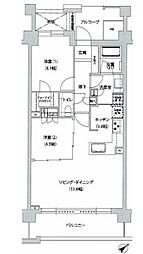 文京グリーンコートテラス 2LDKの間取図画像