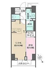 ルフォンプログレス四谷 1LDKの間取図画像