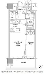 JIYUGAOKA MUSE SQUARE THE RESI 1LDKの間取図画像