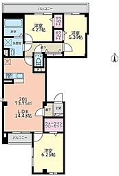 経堂マンション 3LDKの間取図画像