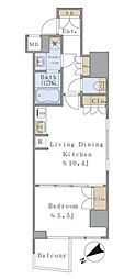 BrilliaistSENDAGAYA 1LDKの間取図画像